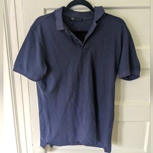 ZARA MEN'S POLO MIDNIGHT BLUE SIZE SMALL